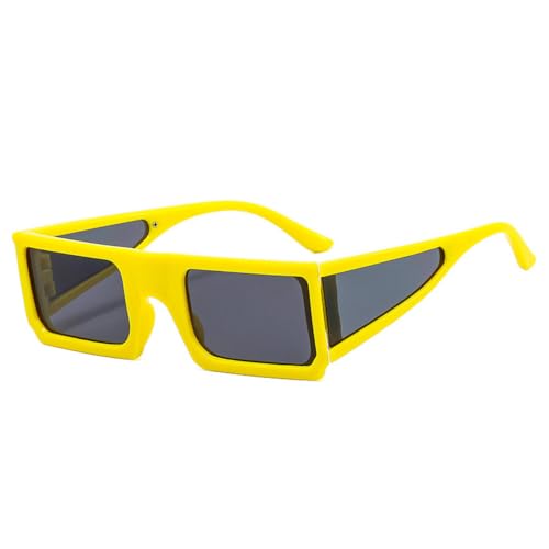 Lunettes de soleil rectangulaires homme femme protection UV400 carré punk