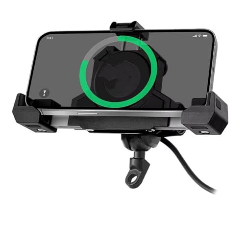 Support navigation GPS moto avec charge sans fil rétroviseur