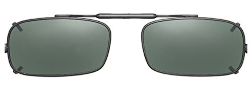 Visionaries Polarized Clip on Sunglasses - True Rec - Black Frame - 54 x 31 Eye