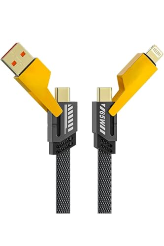 Image of 4 in 1 fast Charging Cable, USB-A to Type-C, Compatible with and All Phones & Laptops, 27W Max PD