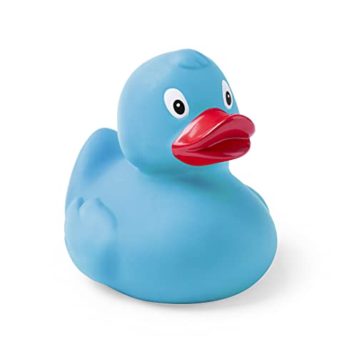 Canard de bain en caoutchouc - Canards en caoutchouc - Résistant à l'eau et à la saleté - Idéal pour le bain de bébé - À partir de 6 mois - Certifié UE - Petit canard bleu