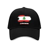 Baseball Cap Golf Dad Hat Adjustable Lebanon Flag Low Profile Cap of Men Women Lebanon Flag-Black