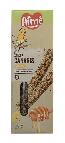 Aime Baguettes au Miel pour Canaris/Friandises pour Oiseaux/2 Baguettes Croustillantes