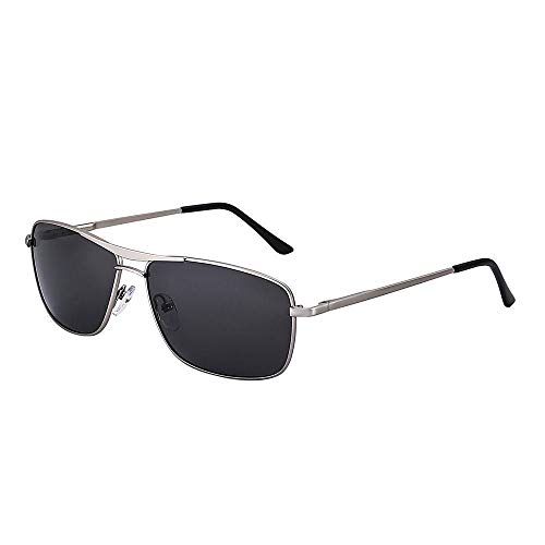 Lunettes de soleil polarisées hommes en métal avec charnières à ressort élégantes