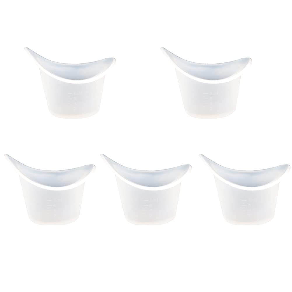 JIHUOO 5 Pcs Silicone Eye Wash Cup Portable Eyewash Container Eye Flush Cleaning Cups