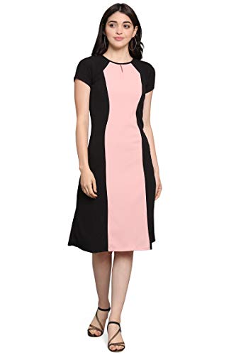 Image of PURVAJA Women's Fit & Flare Knee-Length Dress