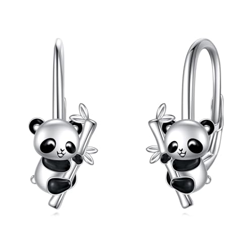 Boucles d'oreilles panda argent 925 : le cadeau idéal pour fille