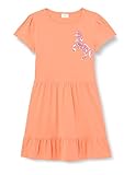 mit Rundhalsausschnitt s.Oliver Mädchen Kleid mit Pailletten, Orange, 134