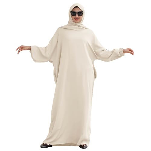 IBTOM CASTLE Jilbab for Muslim Women Modest Prayer Abaya with Hijab Islamic Dubai Middle East Turkey Kaftan Eid Ramadan Robe