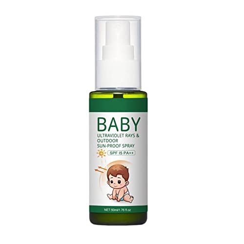 Crema solare per bambini – Spray solare per bambini e bambini, protezione solare per bambini con protezione UV impermeabile e antistrappo UPF 15+, adatto per piscina, pelle sensibile, bambini mtrub