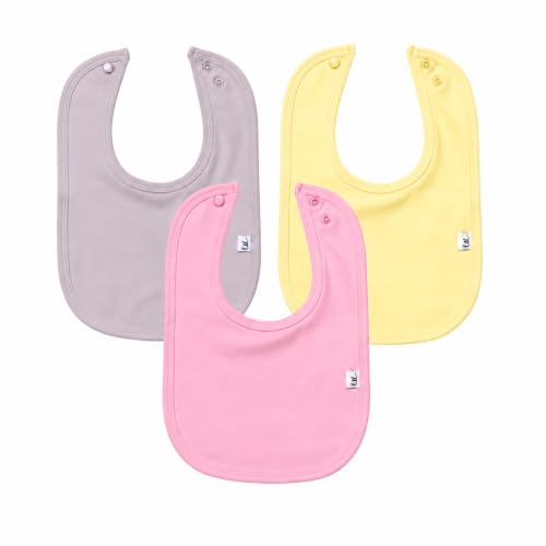 Image of Leya & Lior SnapDry 3-Pack Classic Bibs for Babies - Instant-Dry Absorbent Drool Bibs for Boys & Girls