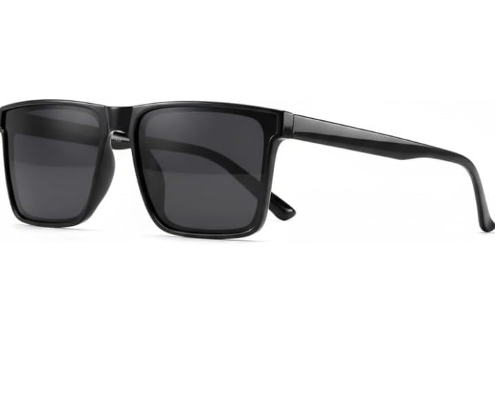 Specoo Stylish Rectangular Black Sunglasses for Men & Women | UV400 Protection, Lightweight Frame, Trendy Unisex Design-image-46