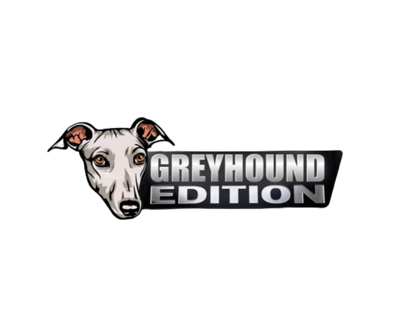 Image of Dog Edition Car Badges Laser Cutting 3D Badge Automotive Decals Stickers for Truck Rv Boat Exterior Decoration, Funy Animal Decor Car Accessories Gifts (Greyhound)