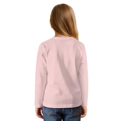 Girls Long Sleeve Shirts Cute Graphic Tees Casual Tie Front Knot Tops 5-12 Years2