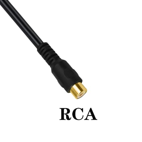 Cable de audio RCA a 6,35 mm mono con conector TRS de 90 grados y 30 cm 3