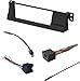 ASC Car Stereo Install Dash Kit, Wire Harness, and Antenna Adapter for installing a Single Din Aftermarket Radio for 1999 2000 2001 2002 2003 2004 2005 BMW E46 318 323 325 328 330