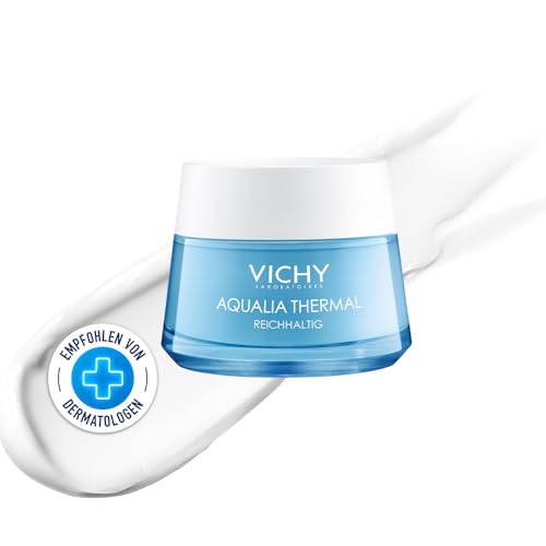 Vichy Aqualia Thermal Facial Moisturizer for Dry Skin Face Cream Moisturizer with Hydrating Natural Origin Hyaluronic Acid Moisturizing for Sensitive Skin
