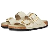 Birkenstock Women's Arizona Big Buckle High Shine Sandals, Ecru, Off White, 8 Medium US