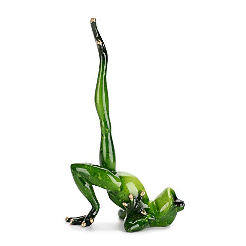 Juxyes Set Of 4 Creative Resin Yoga Frogs Figurine Decor, 4 Different Yoga Pose Frog Sculpture Statue, Personalized Animal Collectible Figurines Mascot Frog Resin Crafts For Shelves Table Desk Decor #TOP5