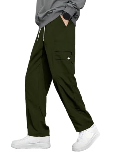 Image of LookMark Men's Cargo Pants Stylish and Comfortable | Men's Cargo Pants with Multiple Pockets | Ideal for Casual Wear, Outdoor Activities, and Everyday Use