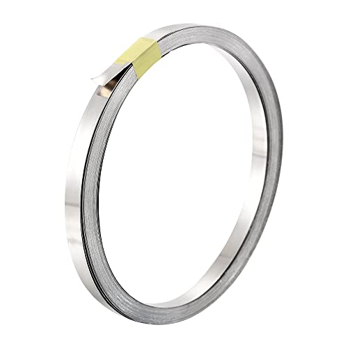 MECCANIXITY 1 Roll 10 Meter Nickel-Plated Steel Strip, Connecting Plate Steel Tape for Battery and Spot Welding, 5x0.1mm(WxT)