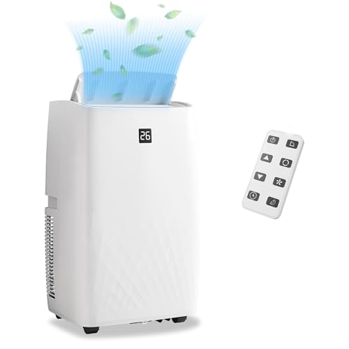 Image of 14000 BTU Portable Air Conditioners, 3-In-1 Unit Offers Fast Cooling, Dehumidification, Three-Speed Fan for Rooms Up to 750 Sq. Ft, with a 24-Hour Timer, Remote Control, and Operates Quietly