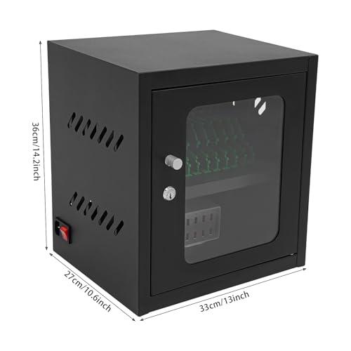 Image of 12-Device Charging Station, Charging Cabinet for Cellphones, Rechargeable Cellphone Locker Storage Charging Station, Locking and Charging Phone Storage Box, Cell Phone Charging Box