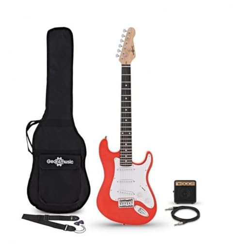 Guitarra eléctrica 3/4 LA Miniamp Pack Rojo