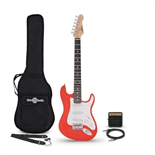 Guitarra eléctrica 3/4 LA Miniamp Pack Rojo