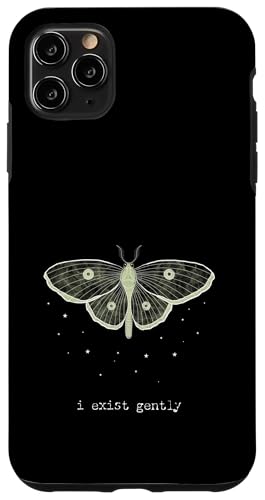 Pretty Moth - "i exist gently" ? ���_���A�C�f���e�B�e�B���b�Z�[�W �X�}�z�P�[�X iPhone 11 Pro Max �p