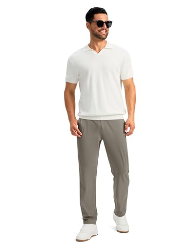 Soothfeel Calça masculina de golfe com 5 bolsos, calça de moletom elástica, casual, vestido de viage