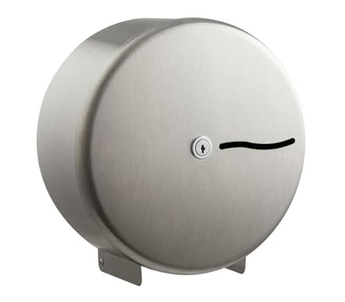 Stainless steel 10" Mini jumbo toilet tissue dispenser (Brushed Steel)