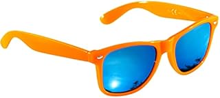 Bright Orange Blue Mirror Sunglasses Unisex Mens Womens Classic Retro Festival Wedding Fashion Shades UV400