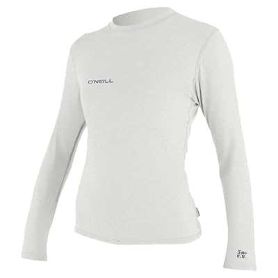 O'Neill Women’s Hybrid Long Sleeve Sun Shirt, UPF 50+ Sun Protection, Rash Prevention for Surfing and All Water Activities, Overcast, X-Large