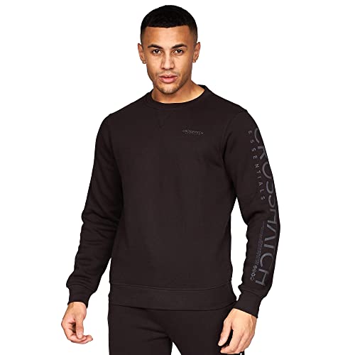 Crosshatch Herren CRUETIME Sweatshirt, Schwarz, S