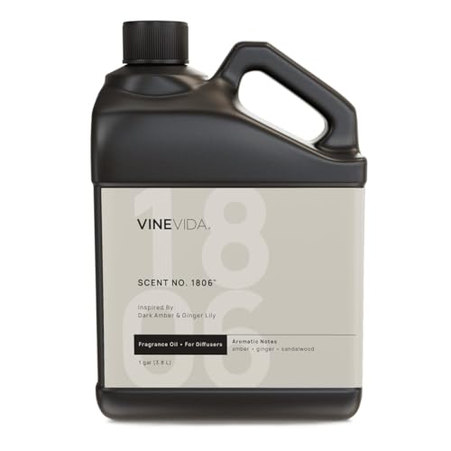 VINEVIDA [128 Oz] Inspired by: Dark Amber & Ginger Lily; Diffuser Oil Refill | Premium Scent Diffuser Oil for Home | Non-Toxic Fragrance