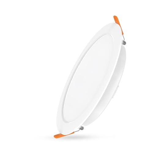 paul russells Bathroom Spot Lights Ceiling, 6W LED Round Panels 3 CCT Light, 600LM, 3000K,4000K,6500K, Led Downlights spotlights for Ceiling, Panel Lighting (Non-Dimmable), 1 Pack