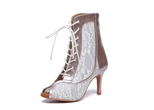 Bottines de danse latine en maille pour femme pour éviter les douleurs aux pieds