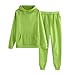 Boys Girls 2 Piece Outfits Lounge Hoodie Sweatsuit Sets Fall Winter Fashion Clothes Airport Travel (Green, 5-6 Years)