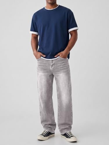 JMIERR Mens Baggy Jeans Wide Leg Y2K Loose Fit Denim Pants - Image 4