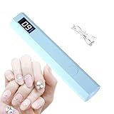 Gelnagellampe, tragbare UV/LED-Lampe, mit 3 Timern, wiederaufladbar über USB, zum Trocknen von Gel-Lack, für Zuhause, Salon und Reisen