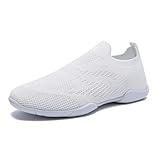 LANDHIKER White Cheer Shoes for Girls Cheerleading Shoes Youth Cheerleading Shoe Sports Tennis Training Athletic Flats Breathable Soft Comfortable Kids Cheer Sneaker Size