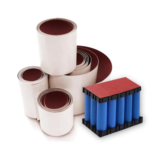 Image of Electrical Insulating Adhesive Paper 200mm(7.9in) Width 3m Length One Side Self Adhesive, Battery Pack Insulator Gasket for 18650 21700 26650 Battery Pack, Red. 0.2mm Thickness