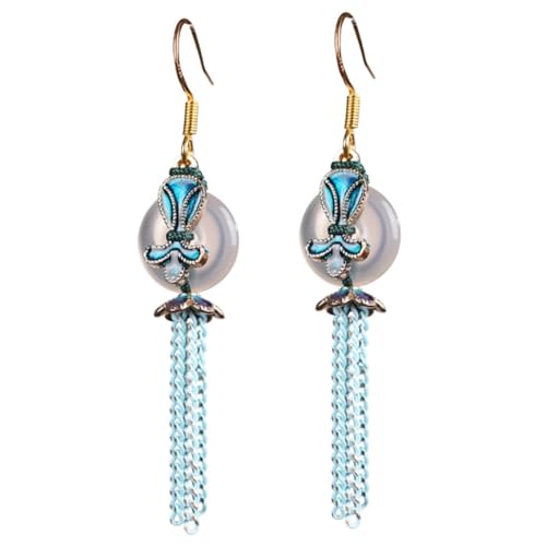 Boucles d'oreilles à pampilles antiques finitions rétro pour qipao