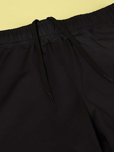 Image of TECHNOSPORT Women's Regular Fit Mid Rise Solid Track Pant with Antimicrobial, Stretchable for Gym, Workout & Sports and Regular Use