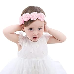 Flower Crown Baby Headbands Newborn Floral Birthday Headbands for 4-24 Months