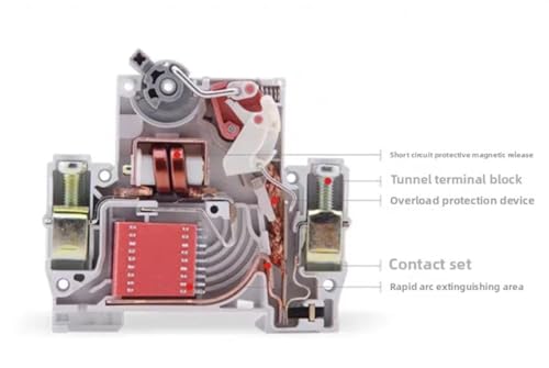 Disjoncteur miniature MCB triphasé protégeant des surcharges électriques de 40A - 7