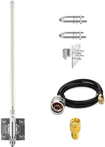 Signalplus Lora Antena 915mhz 8dBi al aire libre 824MHz-960MHz 900mhz 924mhz Antena GSM 1.34FT con cable SMA/RP-SMA de 16 pies para sistema de aviación
