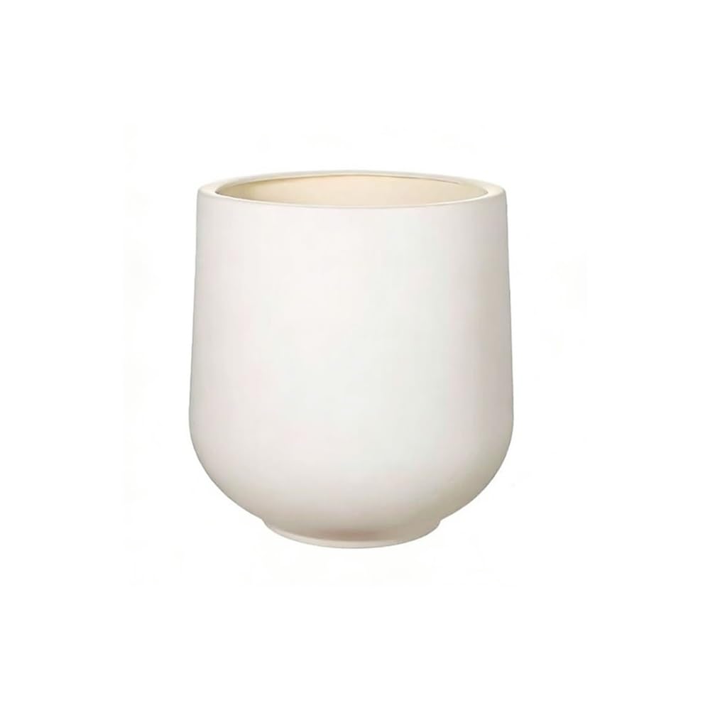 XBGfdySD Large Floor Resin Planter Pot，Indoor Outdoor Planter，Round Flower Pots with Drainage Hole and Tray(Large)
