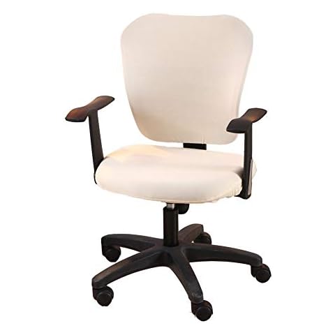 wonderfulwu Stretch Chair Covers Spandex Office Computer Chair Cover Removable Washable Rotate Swivel Chair Protective Covers (10 Beige) Cover